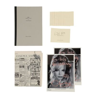289. Guido Contini's (Daniel Day-Lewis) Hand-Doodled Newspaper, Hand-Signed Photographs, Script and Hand-drawn Numbers on Hotel Bellavista Papers ### NINE (2009)