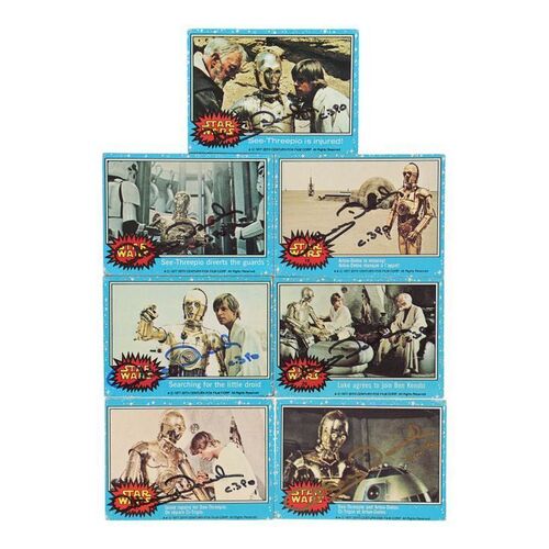 343. Seven Vintage Series 1 C-3PO Trading Cards Autographed by Anthony Daniels ### STAR WARS: A NEW HOPE (1977)