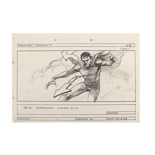 361. Hand-Drawn "Superman Looks Evil" Storyboard ### SUPERMAN III (1983)