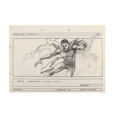 361. Hand-Drawn "Superman Looks Evil" Storyboard ### SUPERMAN III (1983)