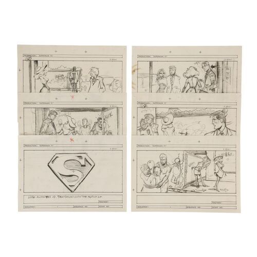 362. Set of Six Hand-Drawn and Annotated Storyboards ### SUPERMAN III (1983)