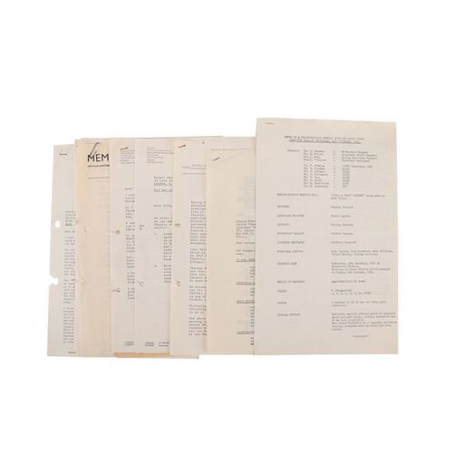 377. Collection of 2001: A Space Odyssey and Barry Lyndon Production Paperwork ### 2001: A SPACE ODYSSEY (1968)
