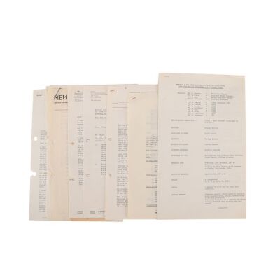 377. Collection of 2001: A Space Odyssey and Barry Lyndon Production Paperwork ### 2001: A SPACE ODYSSEY (1968)