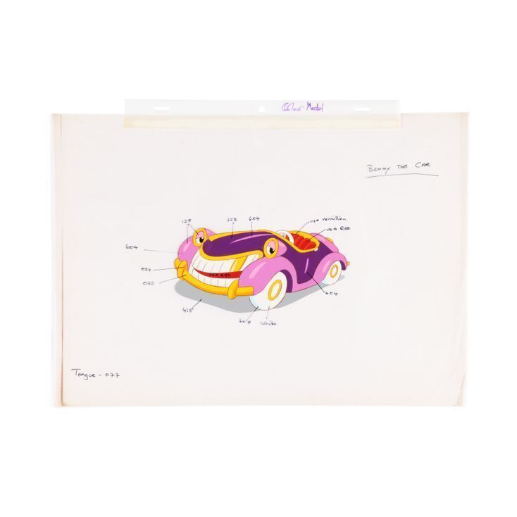 387. Hand-Painted Benny The Car Colour Test Animation Cel ### WHO ...