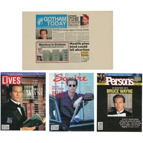 27. Collection of Bruce Wayne (Val Kilmer) Magazine and "Gotham Today" Newspaper Covers ### BATMAN FOREVER (1995)