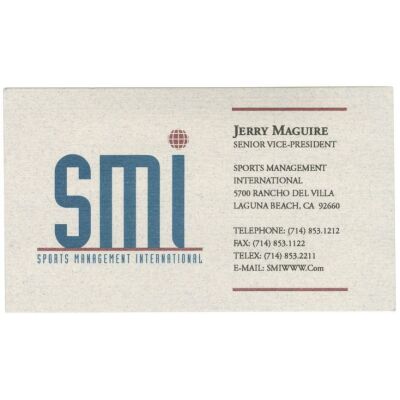 215. Jerry Maguire's (Tom Cruise) Production-Made Business Card ### JERRY MAGUIRE (1996)