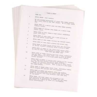 314. Once a Hero Script ### RAMBO: FIRST BLOOD (1982)
