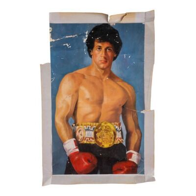 325. Hand-Painted Deependra Dev Rocky Balboa (Sylvester Stallone) Painting ### ROCKY III (1982)