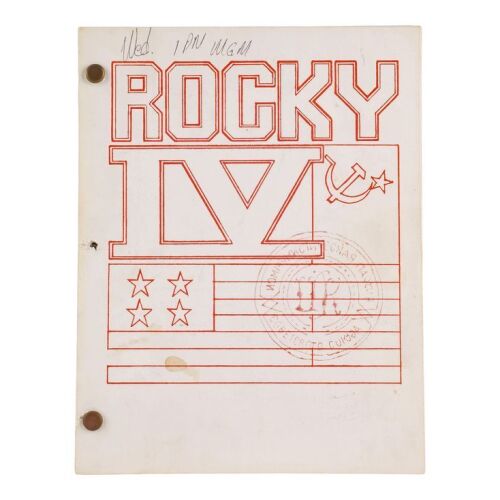 326. Tony Burton's Hand-Annotated Final Shooting Script ### ROCKY IV (1985)