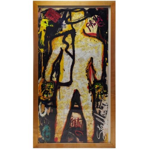 373. Sylvester Stallone-Signed Framed "Outline of a Male Figure (Related to "Rocky")" Artwork Print with Hand-Illustrated Additions ### SYLVESTER STALLONE