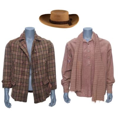 428. John W. Poe's (Viggo Mortensen) Western Bolero Hat, Tom O'Folliard's (Balthazar Getty) Jacket, and Hendry William French's (Alan Ruck) Bloodied Bullet-Riddled Shirt and Scarf ### YOUNG GUNS II (1990)
