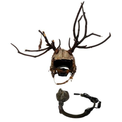 197. Dominic "Mailman" Farnham's (Ryan Styles) Screen-Matched Antler-Stylized Distressed Flight Helmet ### HOT SHOTS! (1991)