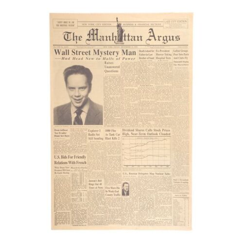 201. Manhattan Argus "Wall Street Mystery Man" Newspaper Cover ### THE HUDSUCKER PROXY (1994)