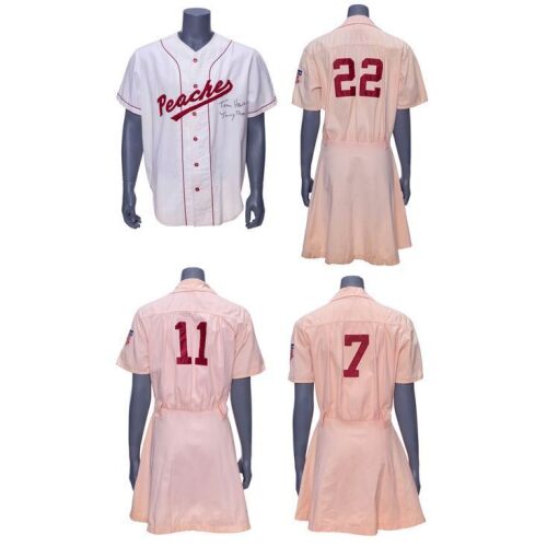 249. Pair of Screen-Matched Rockford Peaches Uniform Costumes with Additional Costume and Tom Hanks-Autographed Promotional Shirt ### LEAGUE OF THEIR OWN, A (1992)