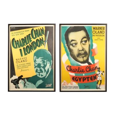 22. Two Framed Swedish Posters, 1934 and 1935 ### CHARLIE CHAN