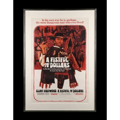 42. Framed US One-Sheet, 1967 (First Release) - Linen-Backed ### FISTFUL OF DOLLARS, A (1964)