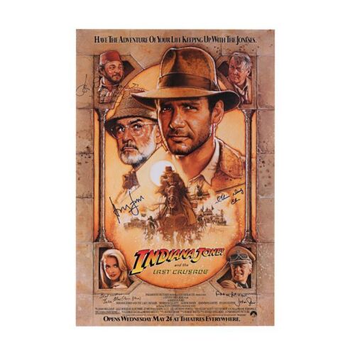48. Harrison Ford, John Rhys-Davies, Alison Doody, Julian Glover and Isla Blair Autographed One-Sheet ### INDIANA JONES AND THE LAST CRUSADE (1989)