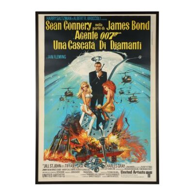 55. Framed Italian Four-Fogli, 1971 - Linen-Backed ### JAMES BOND: DIAMONDS ARE FOREVER (1971)