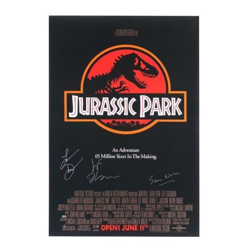 64. Jeff Goldblum, Sam Neill and Laura Dern Autographed Poster ### JURASSIC PARK (1993)