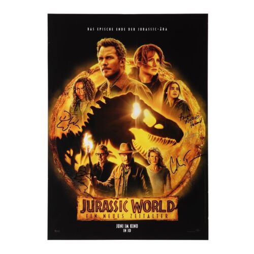 65. Cast-Autographed German A1 Poster ### JURASSIC WORLD DOMINION (2022)