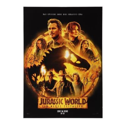 65. Cast-Autographed German A1 Poster ### JURASSIC WORLD DOMINION (2022)
