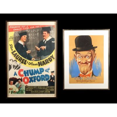 68. Framed French MGM Personality Poster and US One-Sheet, circa 1930s and 1946 ### LAUREL AND HARDY