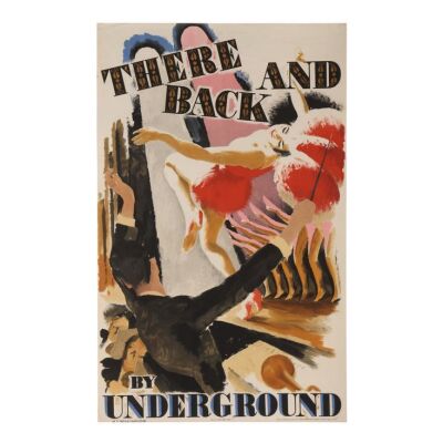 92. "There and Back" London Underground Poster by Harold S. Williamson, 1928 - Linen-Backed ### TRAVEL POSTER