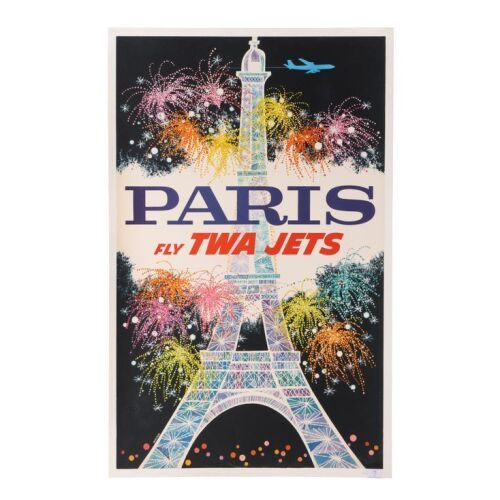 97. Paris Trans World Airlines Travel Poster by David Klein, 1962 - Linen-Backed ### TRAVEL POSTER
