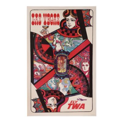 99. Las Vegas Trans World Airlines Travel Poster by David Klein, 1960s ### TRAVEL POSTER