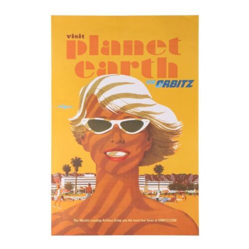 100. "Visit Planet Earth" Orbitz Travel Poster by Stan Galli, 2000s ### TRAVEL POSTER