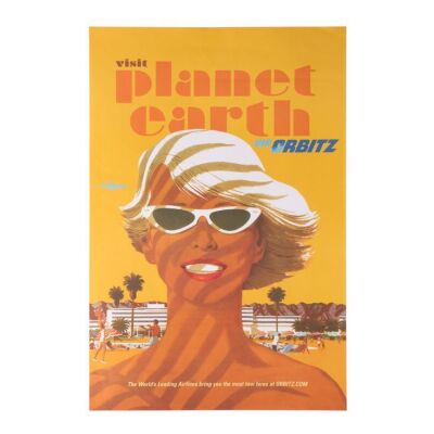 100. "Visit Planet Earth" Orbitz Travel Poster by Stan Galli, 2000s ### TRAVEL POSTER