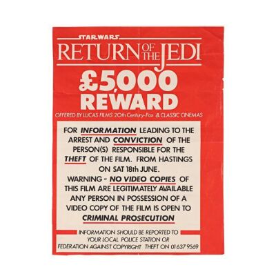 120. Reward Poster ### STAR WARS: RETURN OF THE JEDI (1983)