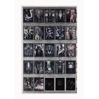 133. H.R. Giger-Autographed Tarot Cards Proof Print ### HR GIGER