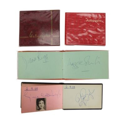 158. Four Albums Containing Large Collection of Autographs Including Carrie Fisher, Christopher Reeve, Timothy Dalton, Elizabeth Taylor and Alec Guinness ### VARIOUS PRODUCTIONS