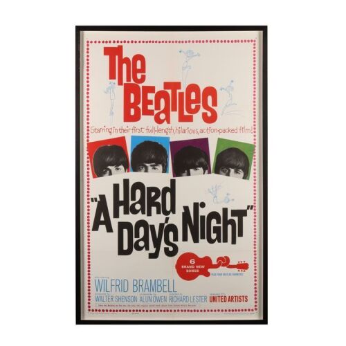 166. Framed US One-Sheet, 1964 - Linen-Backed ### HARD DAY'S NIGHT, A (1964)