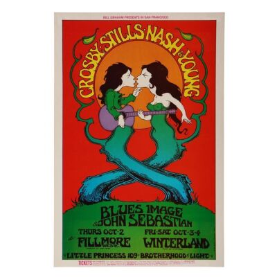 178. "Bill Graham Presents" Crosby, Stills, Nash & Young Fillmore/Winterland Concert Poster (BG-194) ### CROSBY, STILLS, NASH & YOUNG