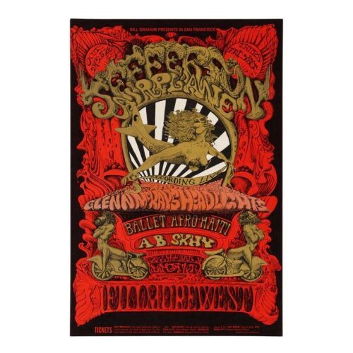 188. "Bill Graham Presents" Jefferson Airplane Filmore Concert Poster (BG-142) ### JEFFERSON AIRPLANE