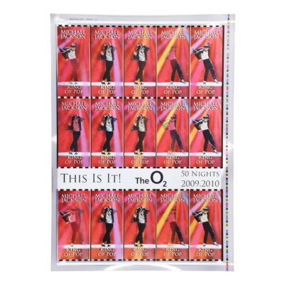 193. "This Is It" Printer's Proof Lenticular Concert Ticket Sheet ### MICHAEL JACKSON