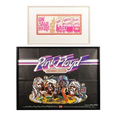 219. Framed "See Emily Play" EMI Promo Banner and Live At Pompeii UK Quad, 1967 and 1972 ### PINK FLOYD