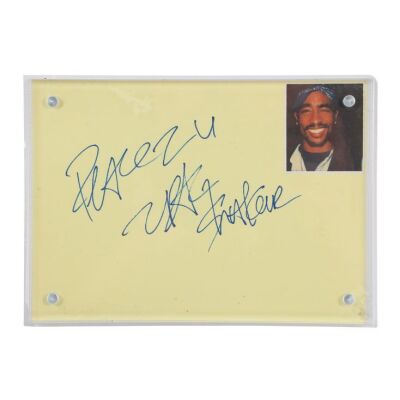231. Autographed Page ### TUPAC