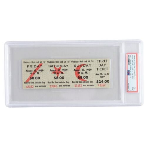 234. Four Original PSA Graded Unused Woodstock Festival 1969 Three-day Tickets ### WOODSTOCK MUSIC AND ART FAIR (1969)
