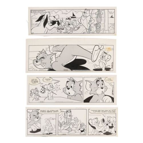 286. Set of Four Original Hand-Drawn Comic Strips Signed by Kelley Jarvis and Richard Maurizio ### TOM & JERRY (1940-PRESENT)