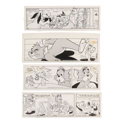 286. Set of Four Original Hand-Drawn Comic Strips Signed by Kelley Jarvis and Richard Maurizio ### TOM & JERRY (1940-PRESENT)