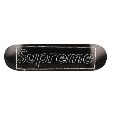 315. Chalk Logo Skateboard Deck (Black), 2021 ### SUPREME X KAWS