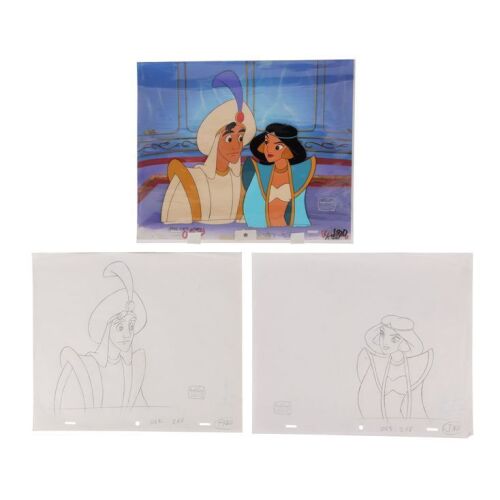 327. Aladdin and Princess Jasmine Original Production Cel, Background and Matching Drawings ### ALADDIN (TV SERIES, 1994-1995)
