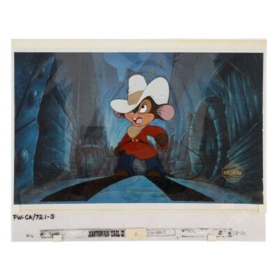 330. Fievel Original Animation Cel and Presentation Background ### AN AMERICAN TAIL: FIEVEL GOES WEST (1991)