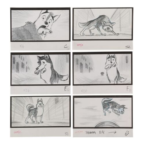 333. Six Original Storyboard Panels ### BALTO (1995)