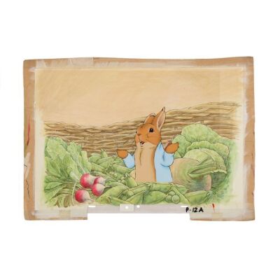 336. Peter Rabbit Original Hand-Rendered Production Cel and Hand-Painted Production Background ### THE WORLD OF PETER RABBIT AND FRIENDS (TV SERIES, 1992-1998): THE TALE OF PETER RABBIT AND BENJAMIN BUNNY
