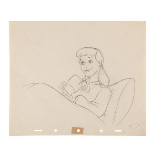 343. Cinderella In Bed Original Production-Era Animation Pencil Drawing ### CINDERELLA (1950)