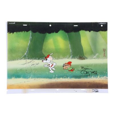 346. Danger Mouse and Penfold Original Production Cel and Presentation Background Autographed by David Jason and Brian Cosgrove ### DANGER MOUSE (TV SERIES, 1981-1982): ONCE UPON A TIME SLIP